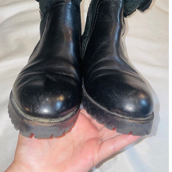 Napoleoni Leather Boots w/ Shearling - Women's Size 38 - Handcrafted in Italy - Picture 8 of 12